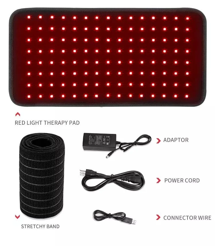 Electric Red Light Therapy Heating Lumbar Pad Mat 660nm 850nm Infrared Red Light Therapy Heating Lumbar Mat Pad